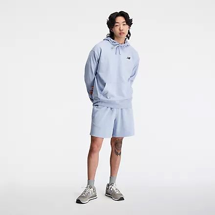 HOODIE UNI SSENTIALS FRENCH TERRY LIGHT BLUE